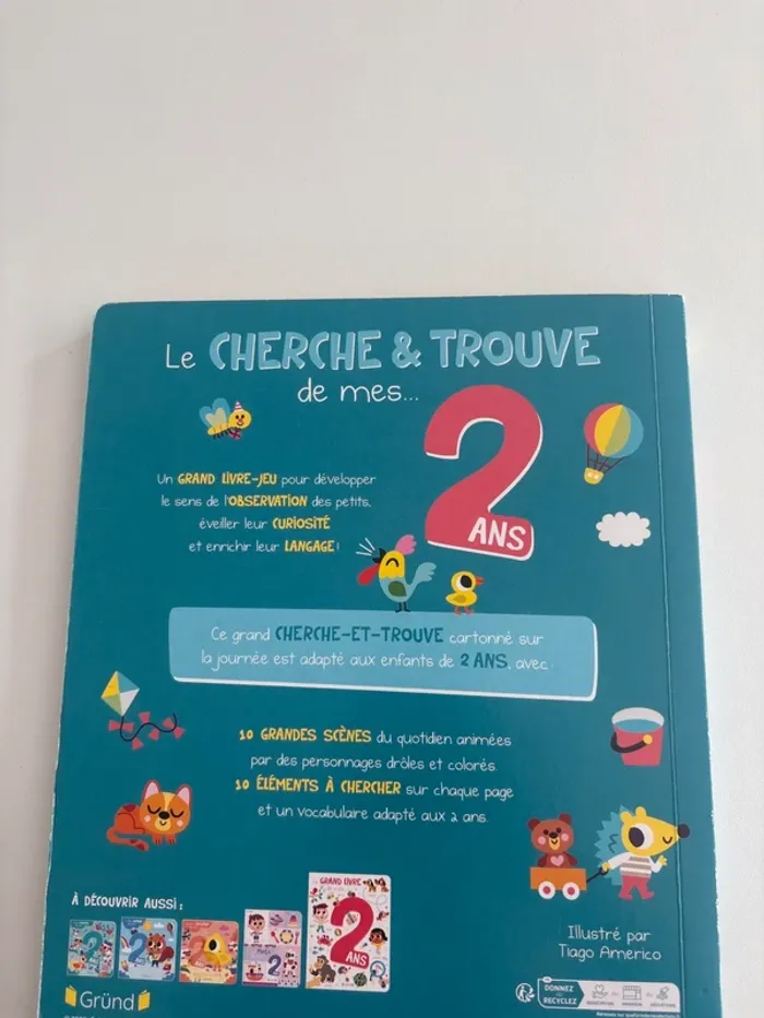 Livre “Le Cherche & Trouve de mes 2 ans” Tiago Americo – Éditions Gründ - photo numéro 2