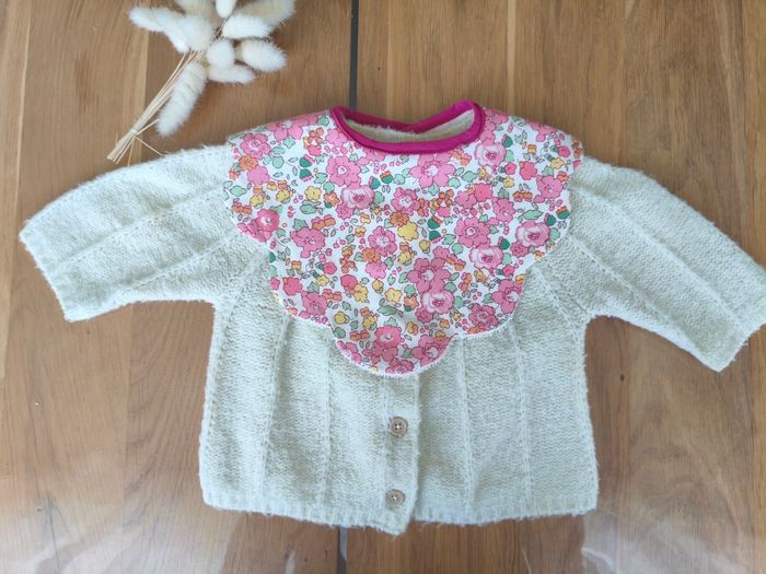 Bavoir coton motifs liberty style jacadi