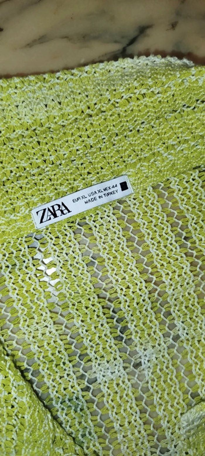 Chemise en maille manche courte Zara - photo numéro 3