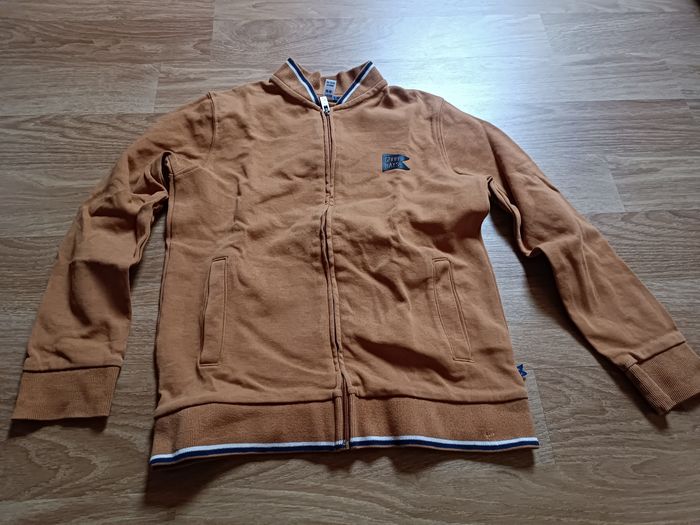 Sweat zippé camel, Okaïdi, 10 ans