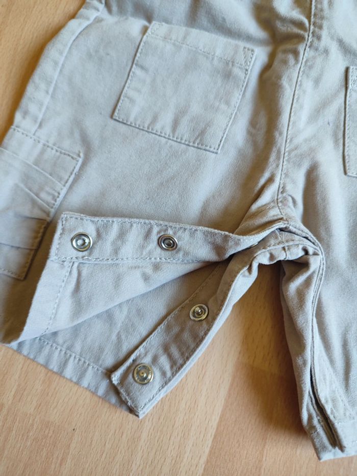 Lot tenue Neuve salopette Dpam bébé + polo manches longues Cramouille en 1M - photo numéro 3