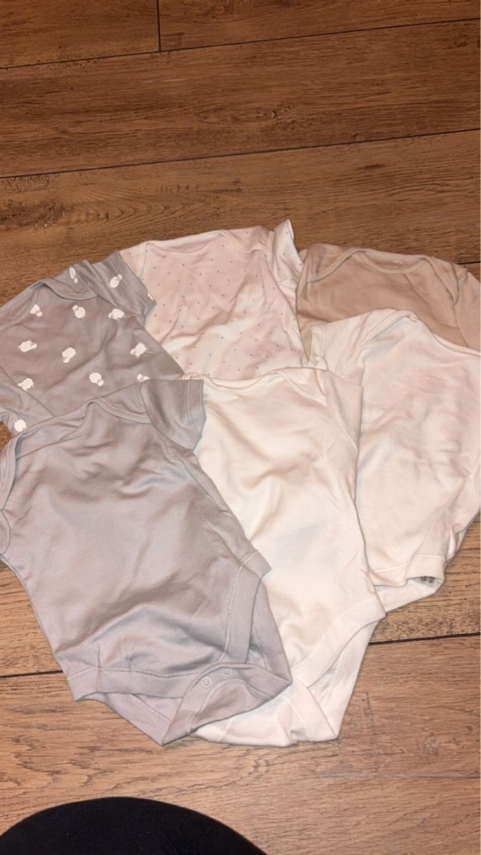 Lot de 6 bodys manche courtes