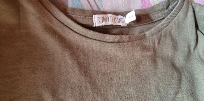 T-shirt manches longues kaki de marque Storytelling - photo numéro 2