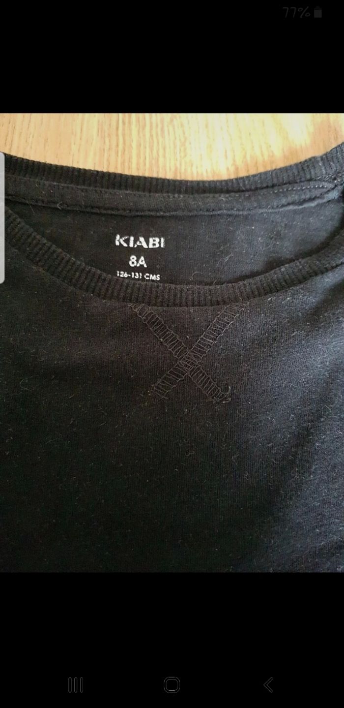 T-shirt mixte manches longues noir - Kiabi - 8 ans - photo numéro 4