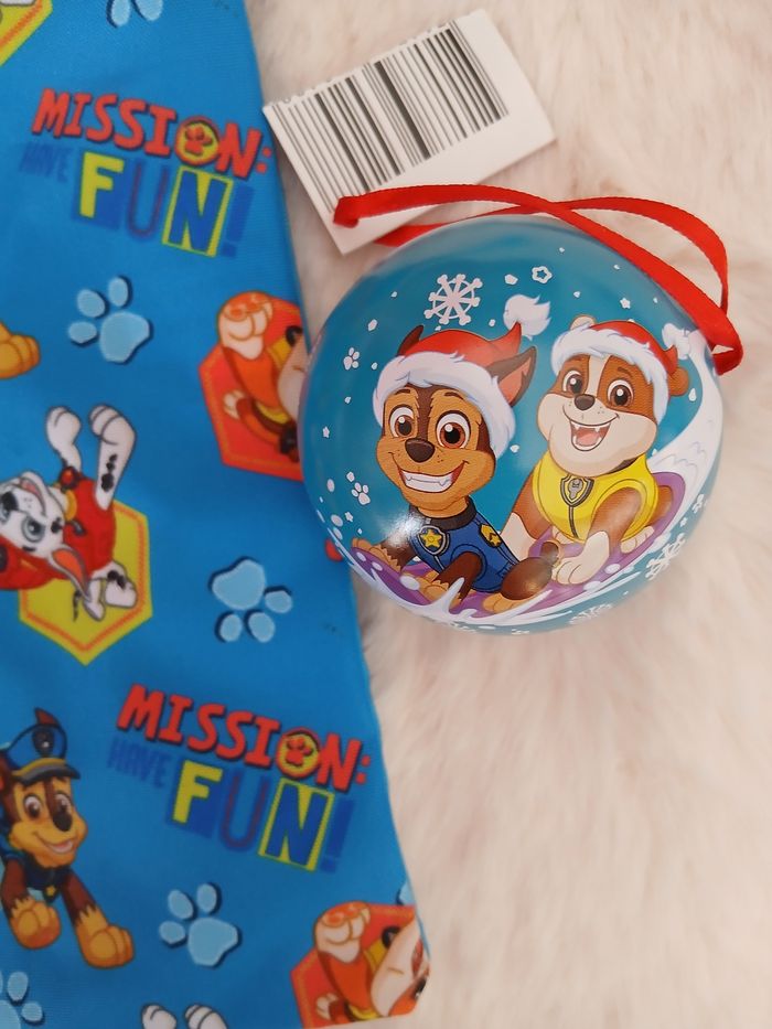 Neuf/Pat Patrouille: Sac pour goûter ou autre+ Boule métal à  garnir. - photo numéro 3