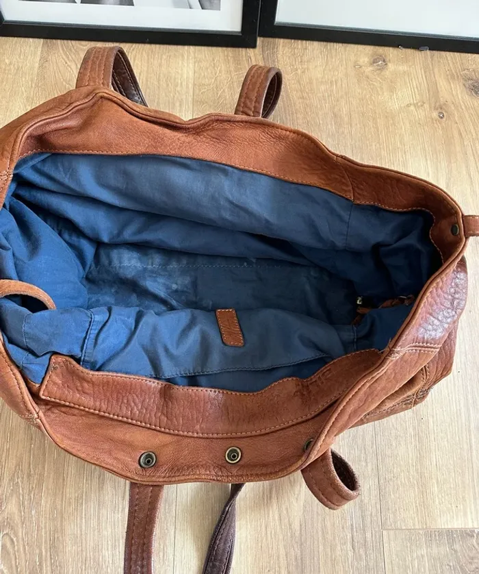 Sac Billy Jérôme Dreyfuss L en cuir marron - photo numéro 8