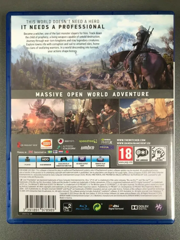 The Witcher 3 : Wild Hunt pour PS4 - photo numéro 3