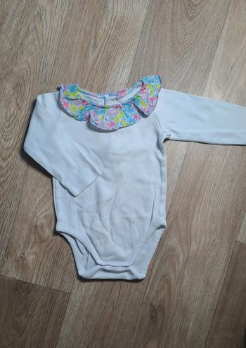 Body manches longues col Claudine liberty Jacadi 6 mois fille
