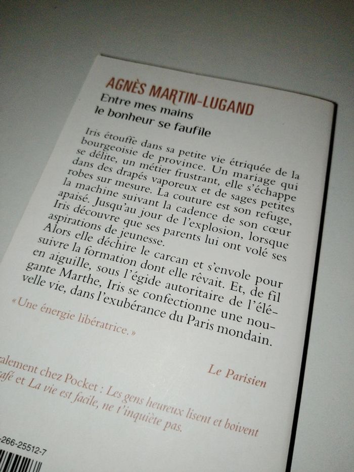 Livre "entre mes mains le bonheur se faufile" de Agnès Martin-Lugand - photo numéro 2