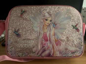 Sac bandoulière enfant « Fantasy Model » rose pailleté – bon état