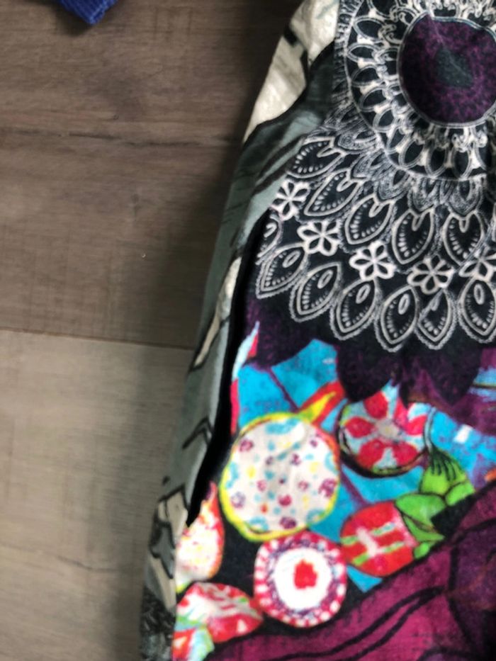 Robe desigual manches longues taille S rainbow hibiscus - photo numéro 5