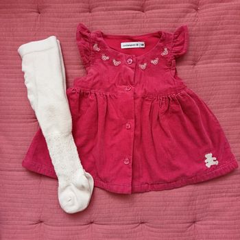 Ensemble robe + collant chaud 1 mois neuf