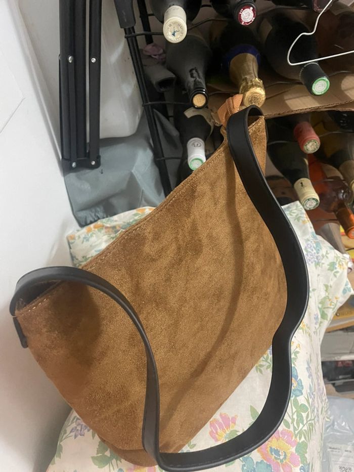 Sac Seau Élégant en Suède kaki pour Femme  Sac à Grande Ca - photo numéro 5