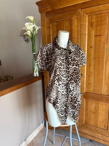 Chemise blouse léopard femme taille unique fluide femme