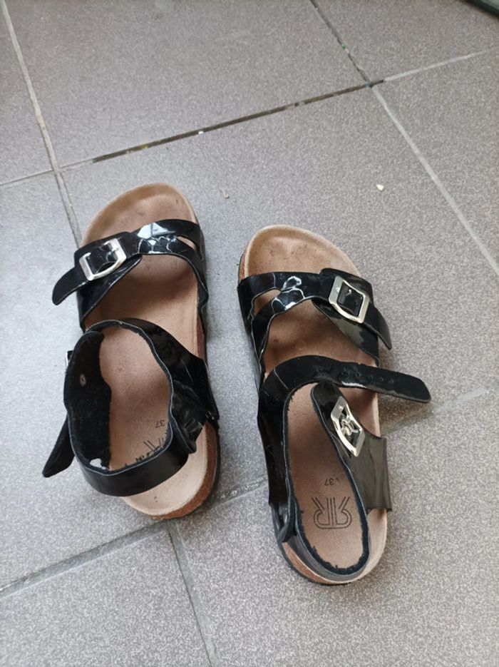 Sandales noires femme - photo numéro 7