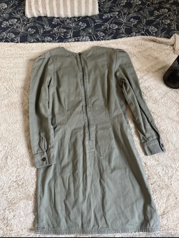Robe en jean kaki taille 42 zip dans le dos