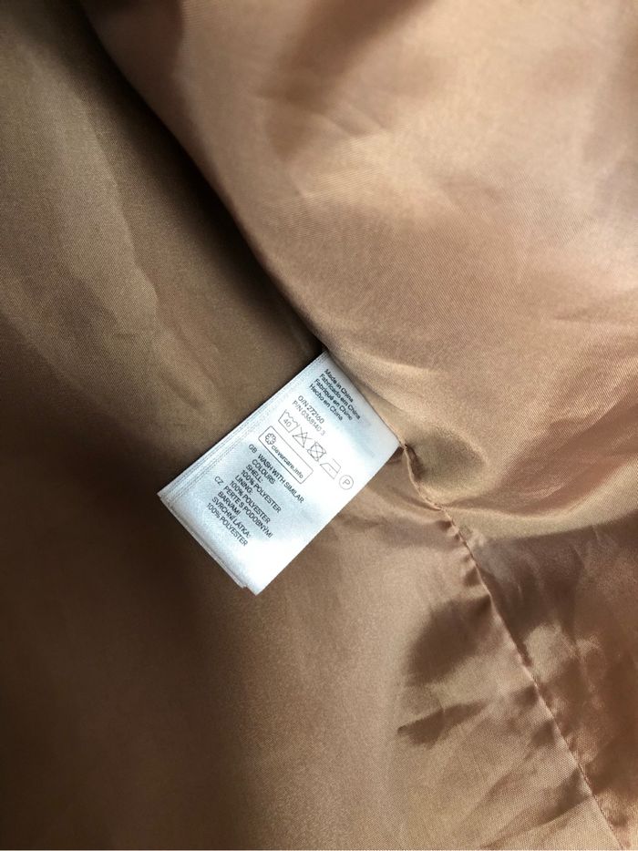 Veste mi longue daim - beige foncé/marron clair - H&M 34 - photo numéro 4