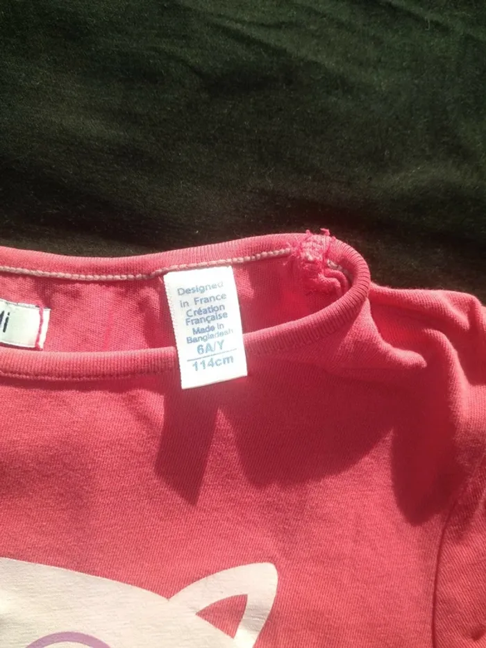 Tee shirt fille Manches courtes 6 ans - photo numéro 3