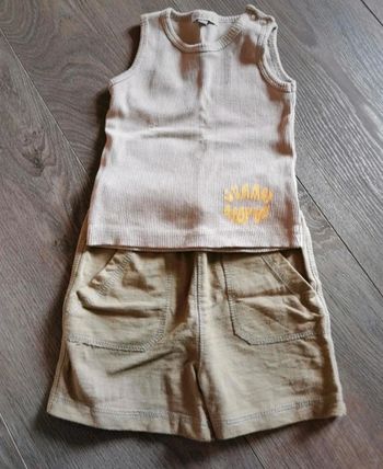 Ensemble débardeur et short bébé garçon 6 mois neuf