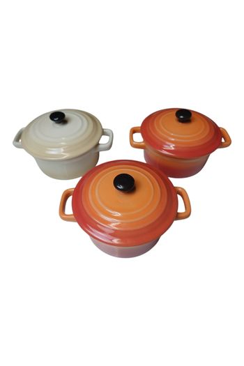 Lot de 3 mini cocottes en céramique-Trend'up