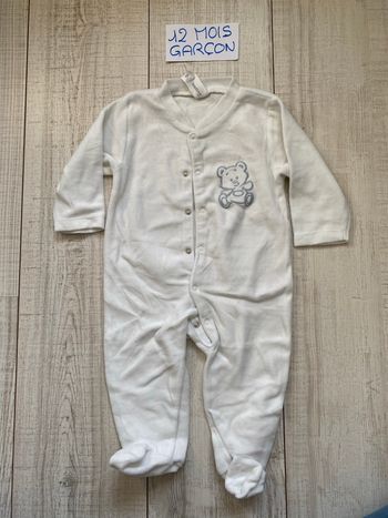 Grenouillère à manches longues ourson