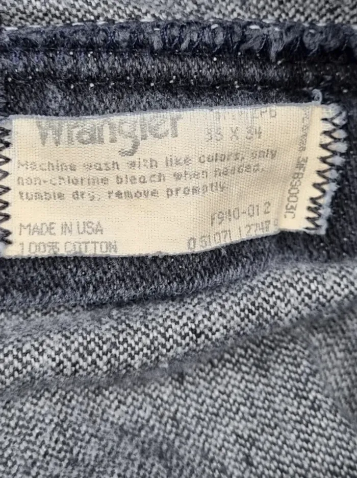 Jeans Wrangler gris foncé – Taille 36x34 Hommes (mesures en photos) - photo numéro 7