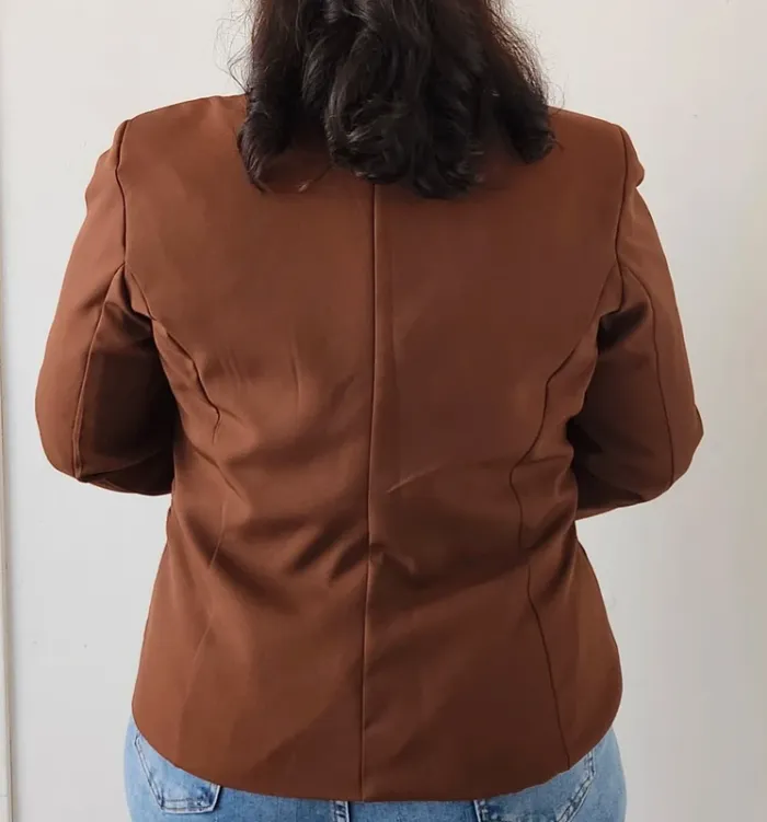 Veste tailleur camel – Jade & Me – Taille XXL - photo numéro 2