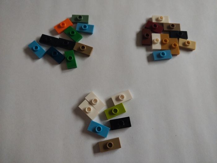 Lego lot 27 plats modifié 1x2 réf 3794 et 15573 - photo numéro 3