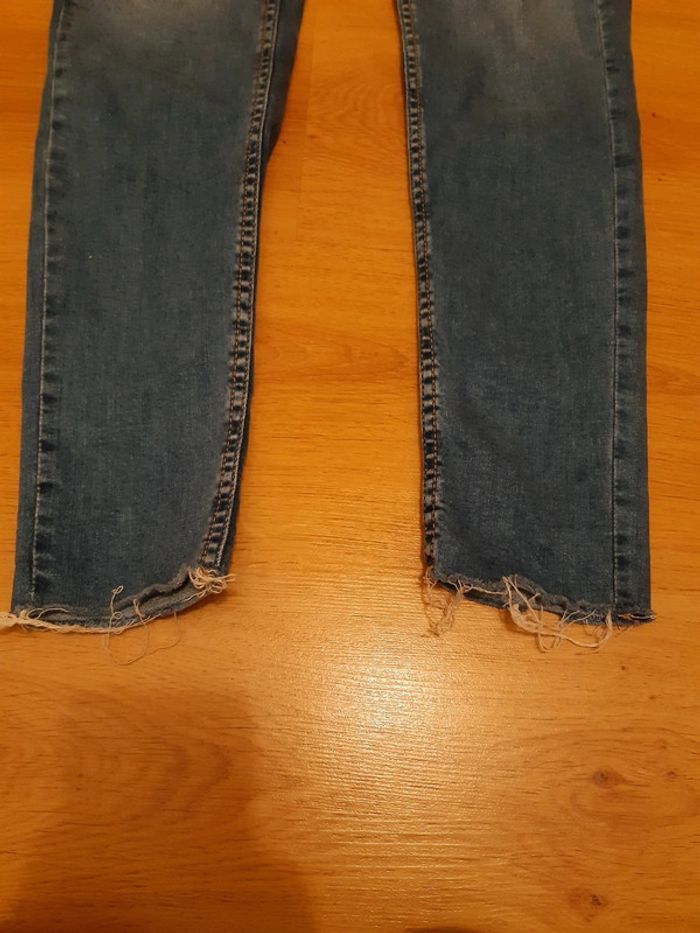 Jeans effets usés droit femme taille 34 - photo numéro 3