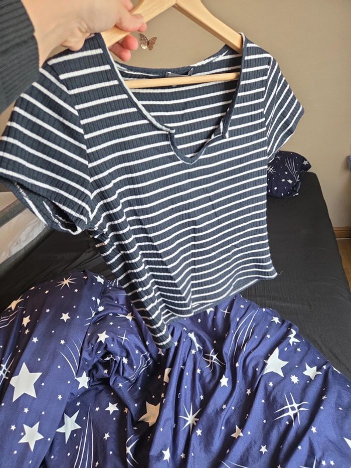 Tee shirt marinière femme taille M - photo numéro 3