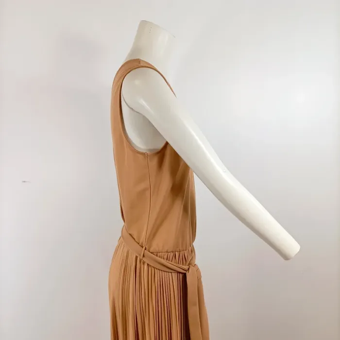 Combinaison pantalon Etam sans manches plissée camel taille M/L chic fluide été A1422 - photo numéro 4