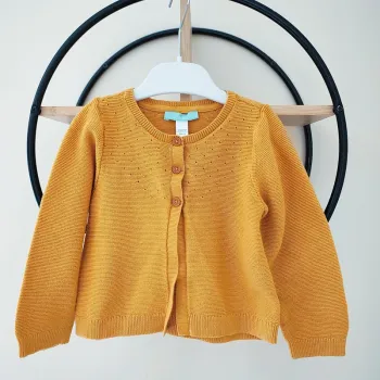 18 mois  gilet obaibi okaidi moutarde