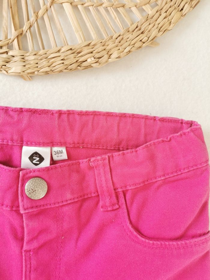 Pantalon jean rose fuschia Z Grain de blé 36 Mois - photo numéro 2