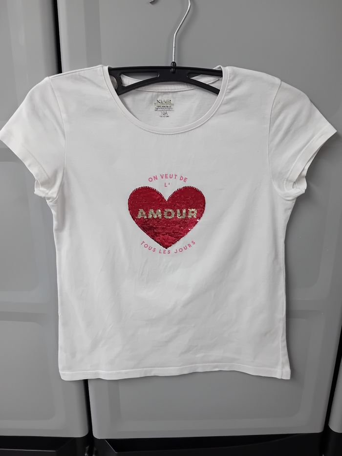 Lot 2 Tee-shirt fille KIABI 10ANS - photo numéro 5