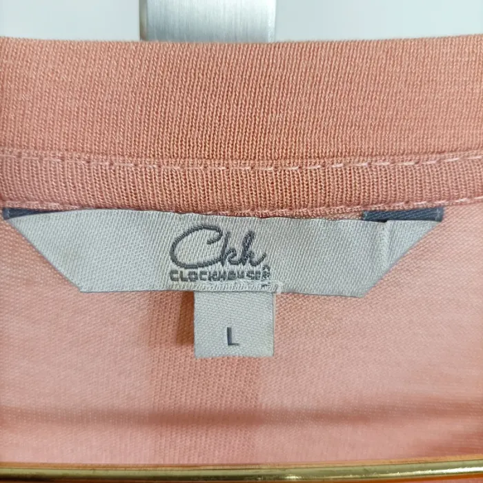 T-shirt rose femme Ckh fluide – imprimé You're wonderful, manches fendues, casual chic taille L A802 - photo numéro 3