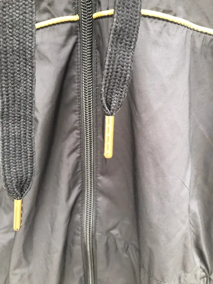 Adidas windbreaker track jacket black golden Mens S - photo numéro 9