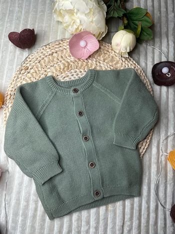 Gilet maille C&A 9-12 mois vert