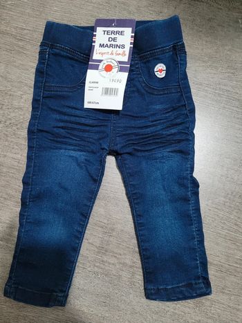 Pantalon bébé fille 6 mois Terre de Marins NEUF