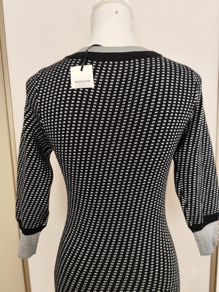 Robe neuve Morgan taille 36 maille noire et argentée automne hiver - photo numéro 7