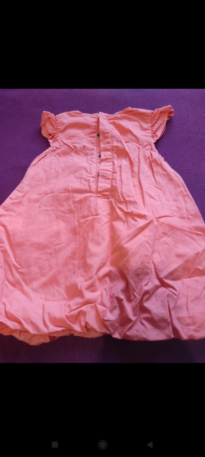 Robe Kiabi orange 12 mois - photo numéro 2
