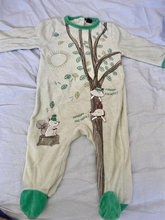 Lot de 3 pyjamas chauds 6 mois - photo numéro 3
