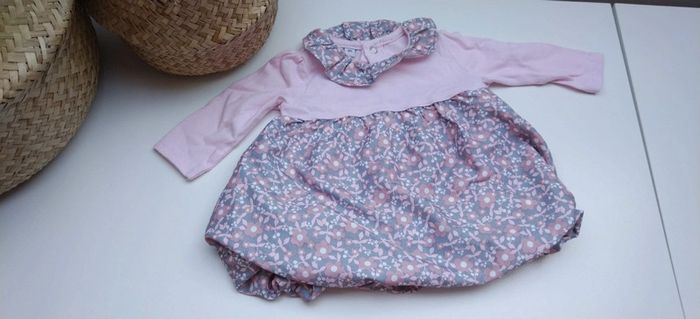Robe rose et fleuri T3M