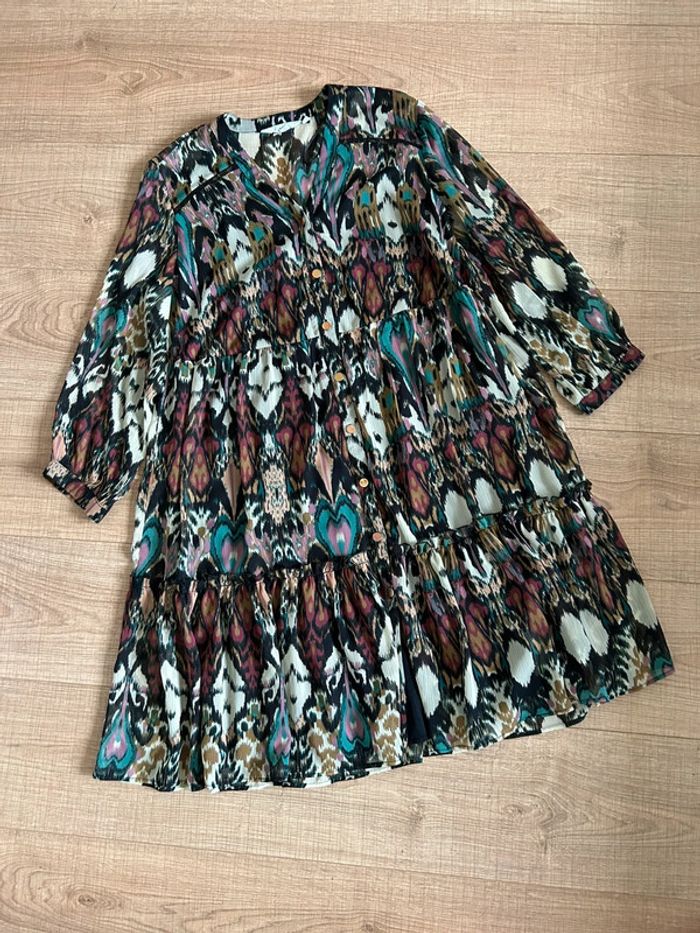 Robe imprimée avec manches 3/4 Naf Naf taille 40 jamais portée - photo numéro 11
