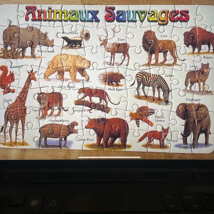 Puzzle 70 pièces animaux sauvages
