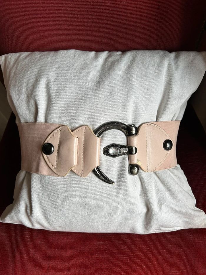 Ceinture élastique rose pâle