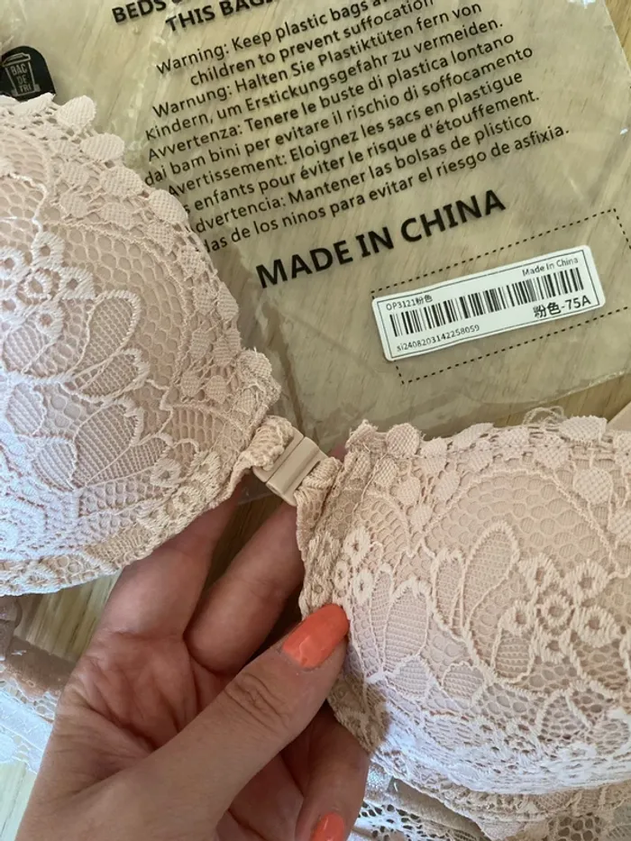 Soutien gorge push up rose poudré - photo numéro 3