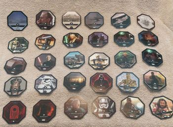 Lot  de 30 pogs jetons  Star Wars