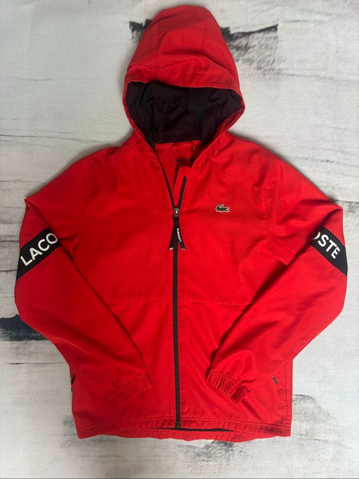 Veste Lacoste d’extérieur/survêtement rouge et noir taille S 46/48 - photo numéro 5