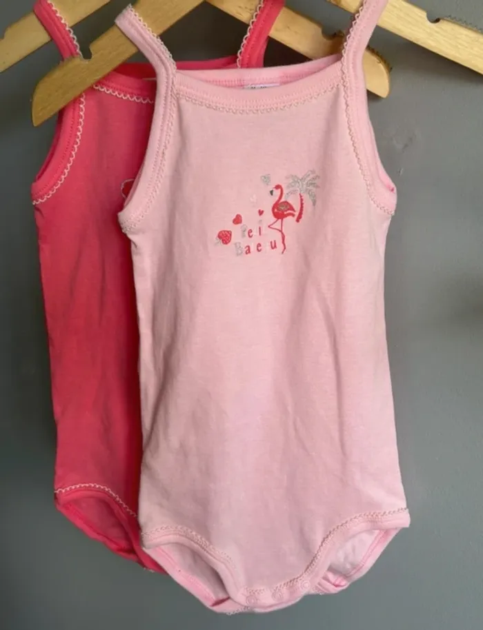 Lot de 3 bodys bretelles Petit bateau fille 36 mois neufs - photo numéro 4