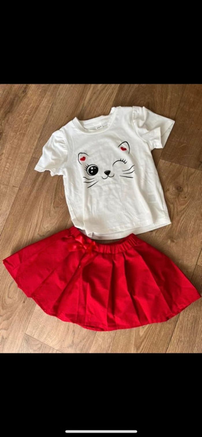 Ensemble jupe et haut chat neuf - photo numéro 3